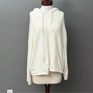Rachel Parcell NWT Ivory Boucle Oversized Hoodie Sz M Cozy Cabin core winter